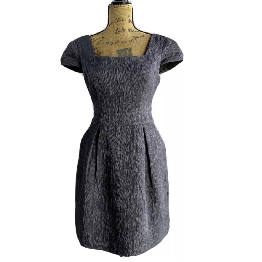 EUC BCBGeneration Lead Gray Cap Sleeve Pocketed Dress- Size 4